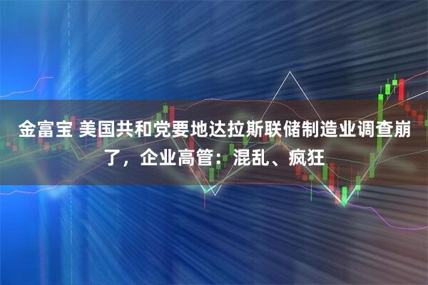 金富宝 美国共和党要地达拉斯联储制造业调查崩了，企业高管：混乱、疯狂